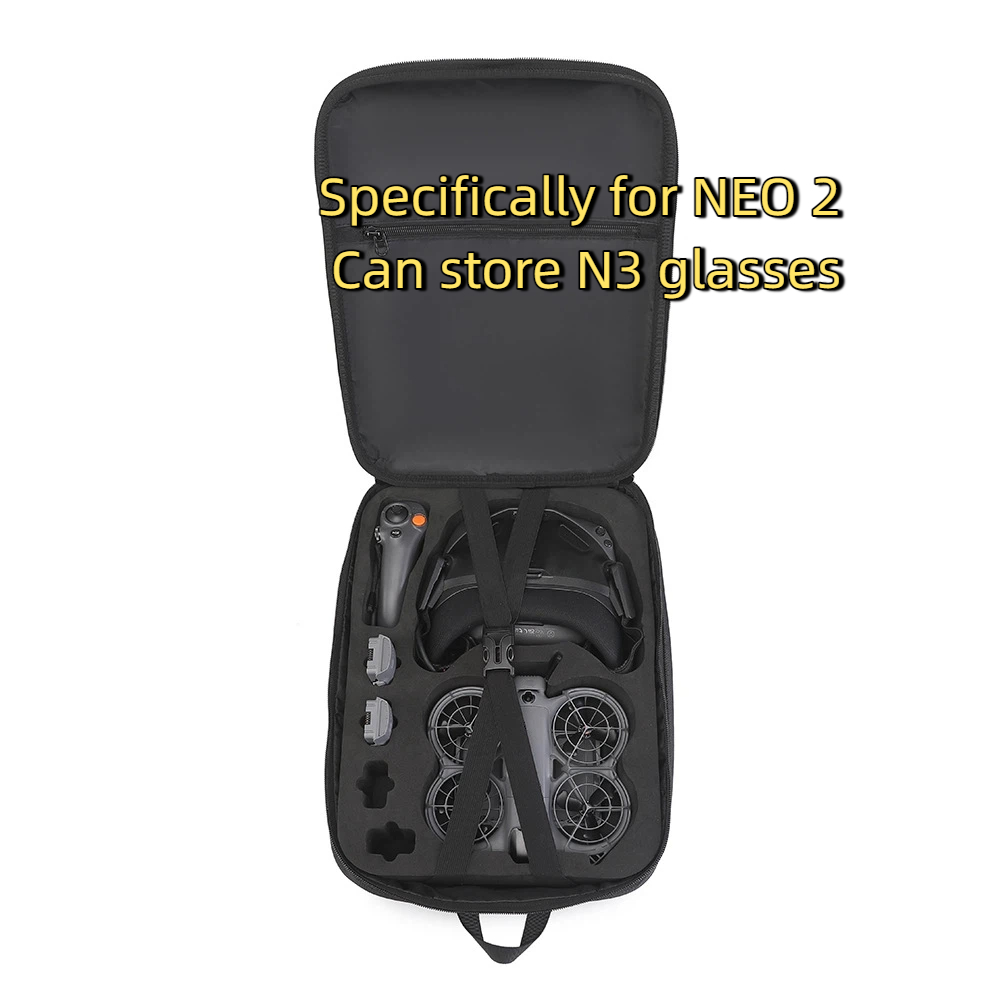 Drone Hard Shell Case - DJI NEO 2用バックパック。大容量収納、ハードシェル保護、N3ゴーグル対応、耐圧キャリングケース。