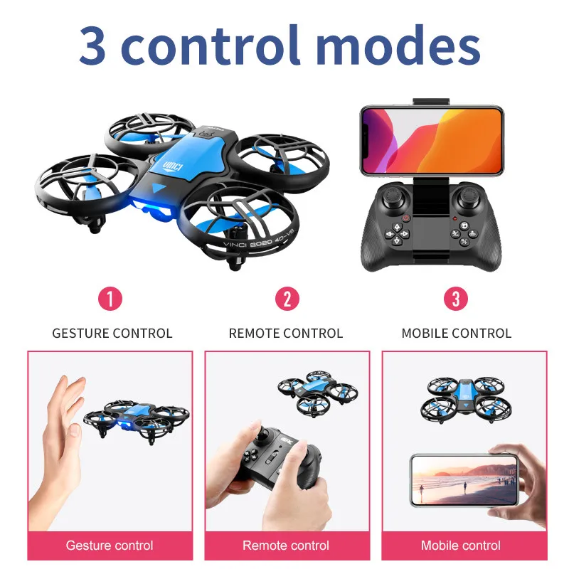 V8新型ミニドローン 4KプロフェッショナルHD 1080P - Drone Controller Screen のレビューと価格